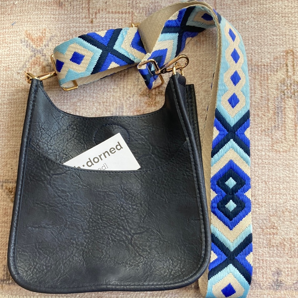 Ahdorned Crossbody Navy with 2 straps